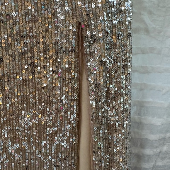 Aidan Mattox Gold Sequin Dress - Picture 9 of 12